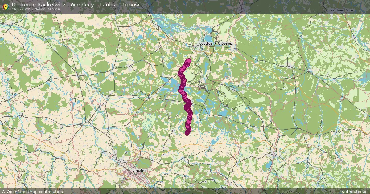 Radtour Räckelwitz - Worklecy – Laubst - Lubošc