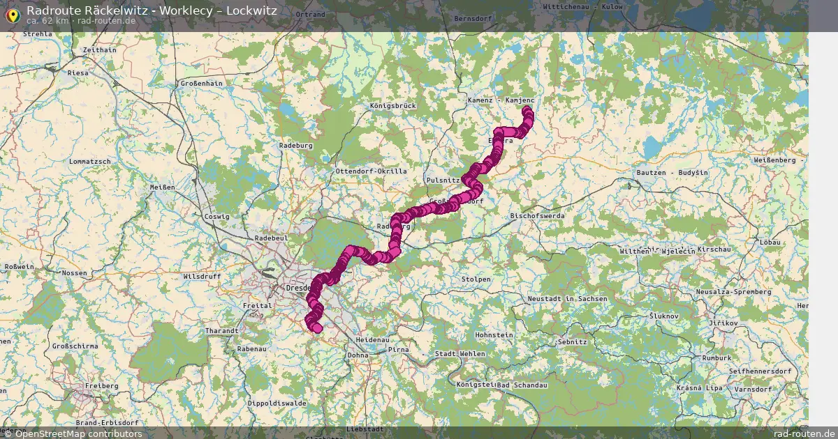 Radtour Räckelwitz - Worklecy – Lockwitz