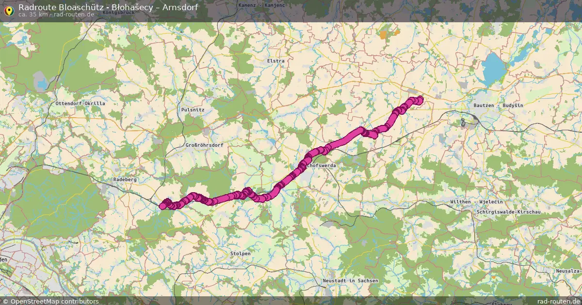 Radtour Bloaschütz - Błohašecy – Arnsdorf