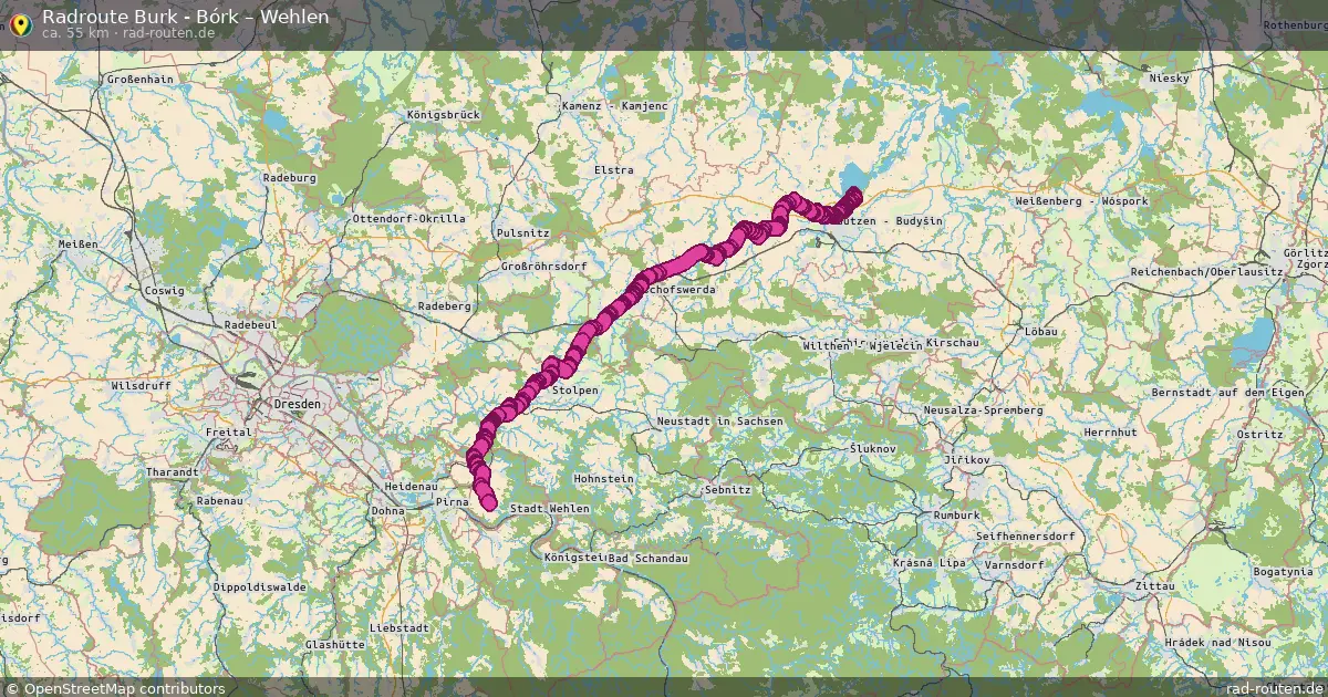 Radtour Burk - Bórk – Wehlen