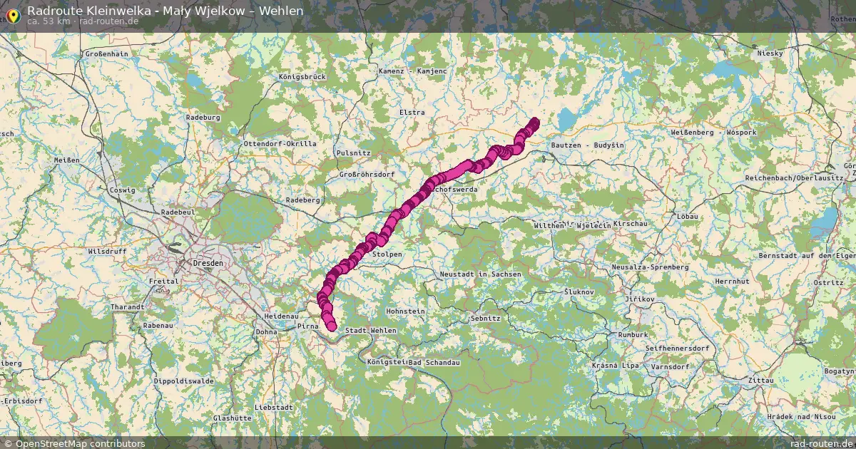 Radtour Kleinwelka - Mały Wjelkow – Wehlen