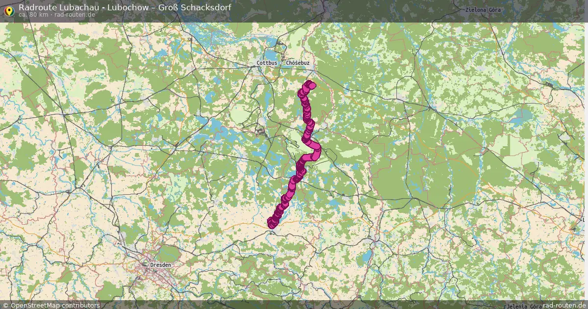 Radtour Lubachau - Lubochow – Groß Schacksdorf