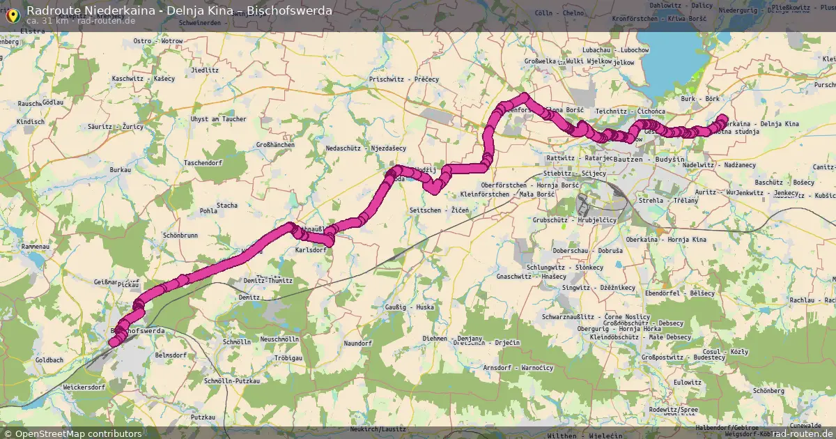 Radtour Niederkaina - Delnja Kina – Bischofswerda