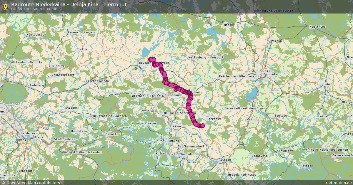 Radtour Niederkaina - Delnja Kina – Herrnhut