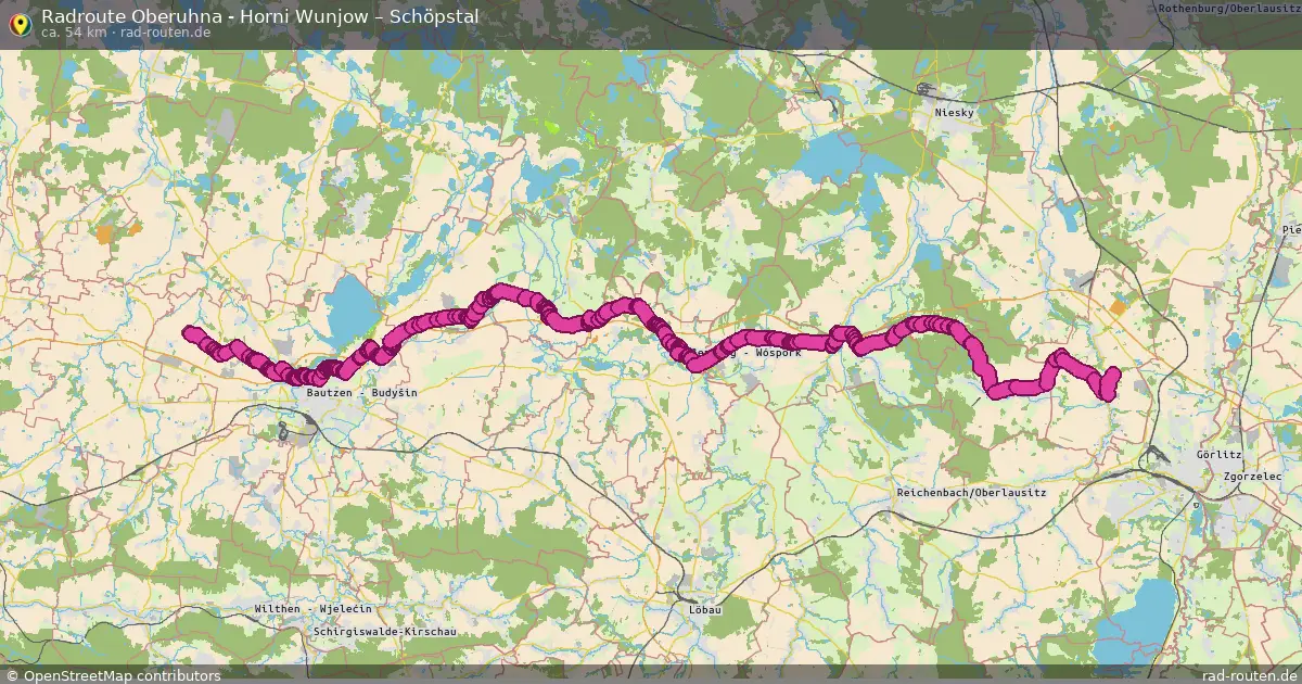 Radtour Oberuhna - Horni Wunjow – Schöpstal