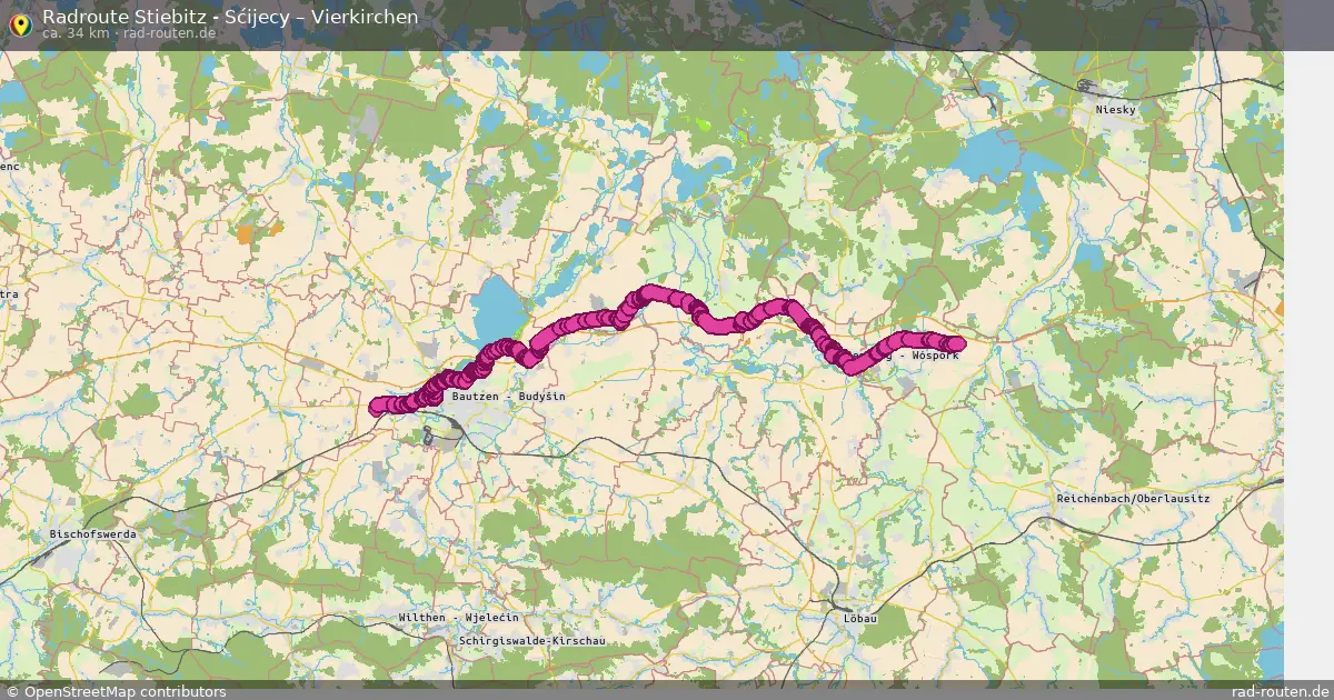 Radtour Stiebitz - Sćijecy – Vierkirchen