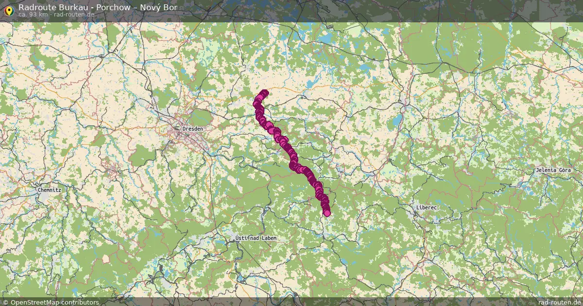 Radtour Burkau - Porchow – Nový Bor