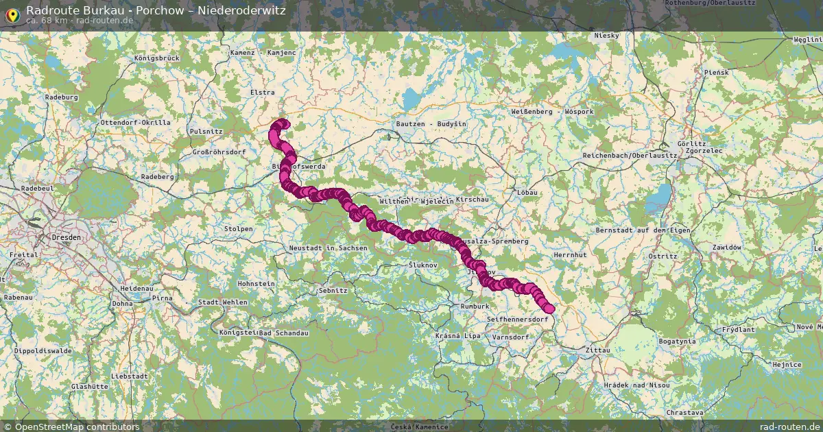 Radtour Burkau - Porchow – Niederoderwitz
