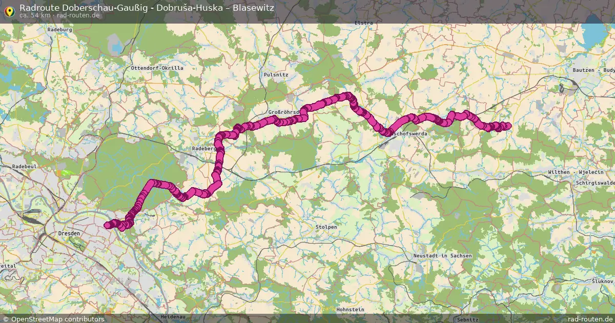 Radtour Doberschau-Gaußig - Dobruša-Huska – Blasewitz