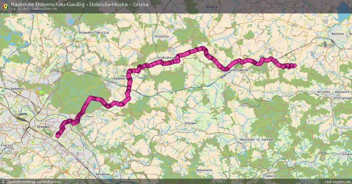 Radtour Doberschau-Gaußig - Dobruša-Huska – Gruna