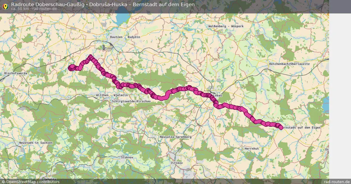 Radtour Doberschau-Gaußig - Dobruša-Huska – Bernstadt Auf Dem Eigen