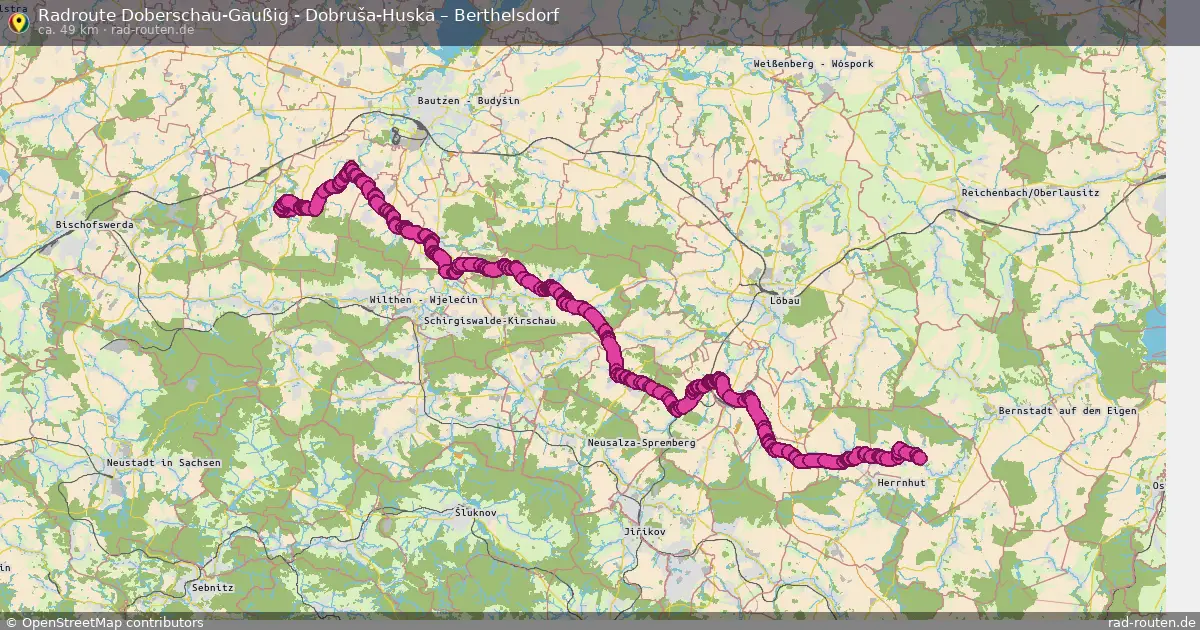 Radtour Doberschau-Gaußig - Dobruša-Huska – Berthelsdorf