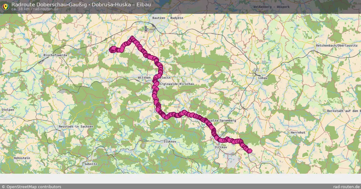Radtour Doberschau-Gaußig - Dobruša-Huska – Eibau