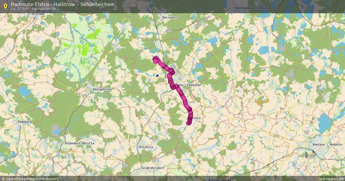 Radtour Elstra - Halštrow – Schönteichen