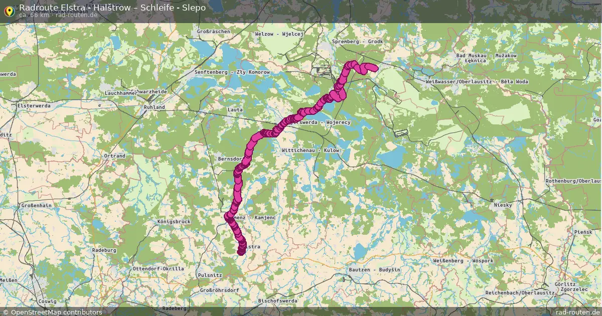 Radtour Elstra - Halštrow – Schleife - Slepo
