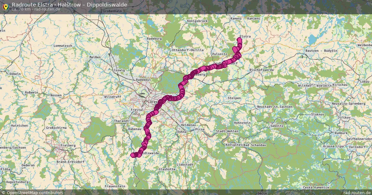 Radtour Elstra - Halštrow – Dippoldiswalde