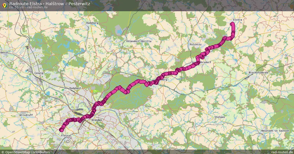 Radtour Elstra - Halštrow – Pesterwitz