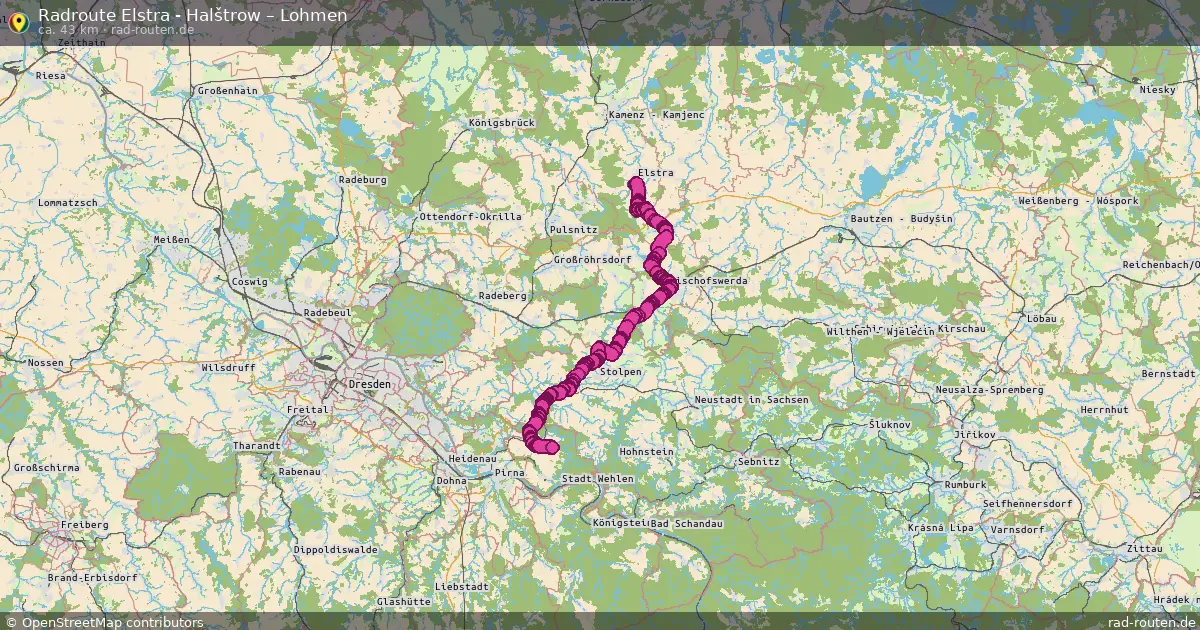 Radtour Elstra - Halštrow – Lohmen