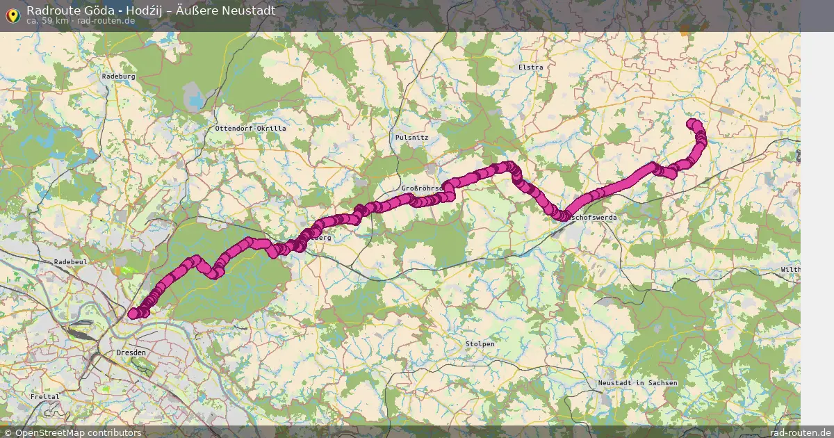 Radtour Göda - Hodźij – Äußere Neustadt