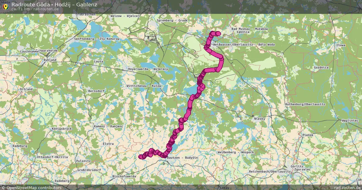 Radtour Göda - Hodźij – Gablenz