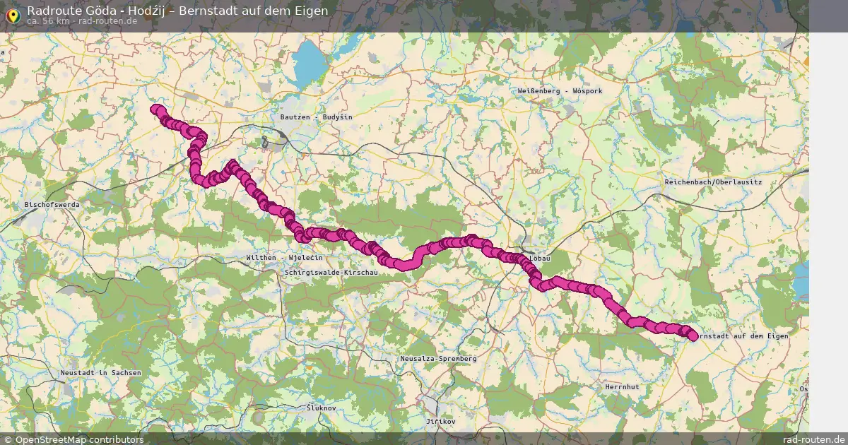 Radtour Göda - Hodźij – Bernstadt Auf Dem Eigen