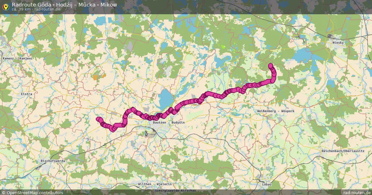Radtour Göda - Hodźij – Mücka - Mikow