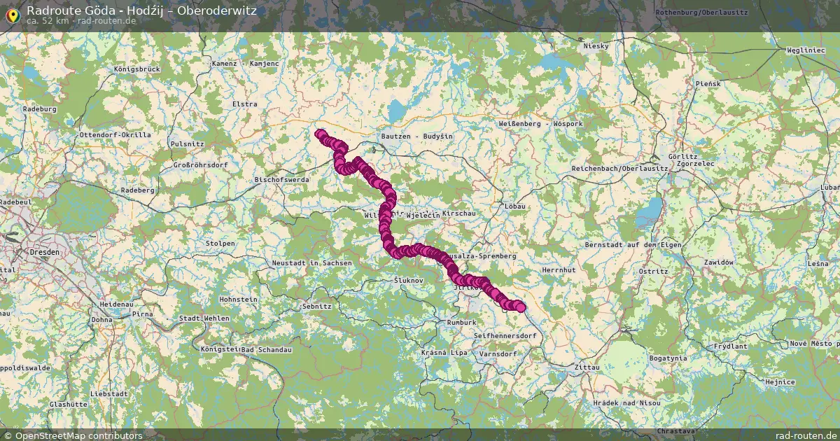 Radtour Göda - Hodźij – Oberoderwitz