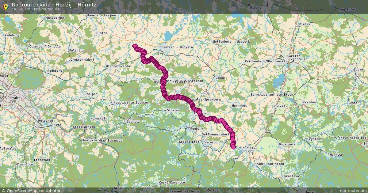 Radtour Göda - Hodźij – Hörnitz