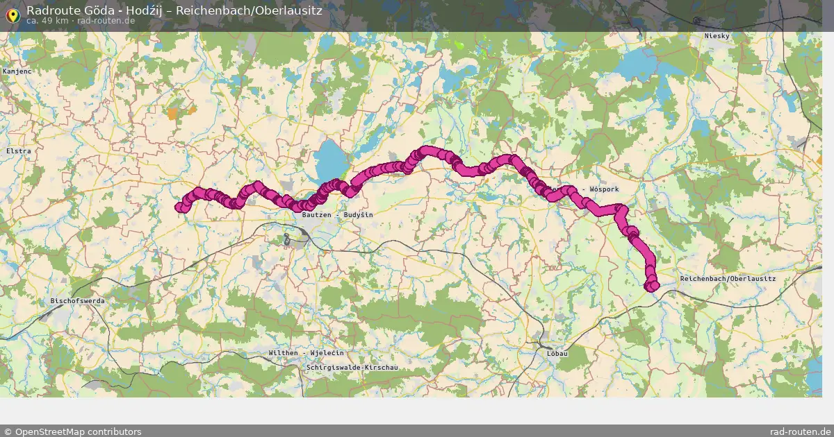 Radtour Göda - Hodźij – Reichenbach Oberlausitz