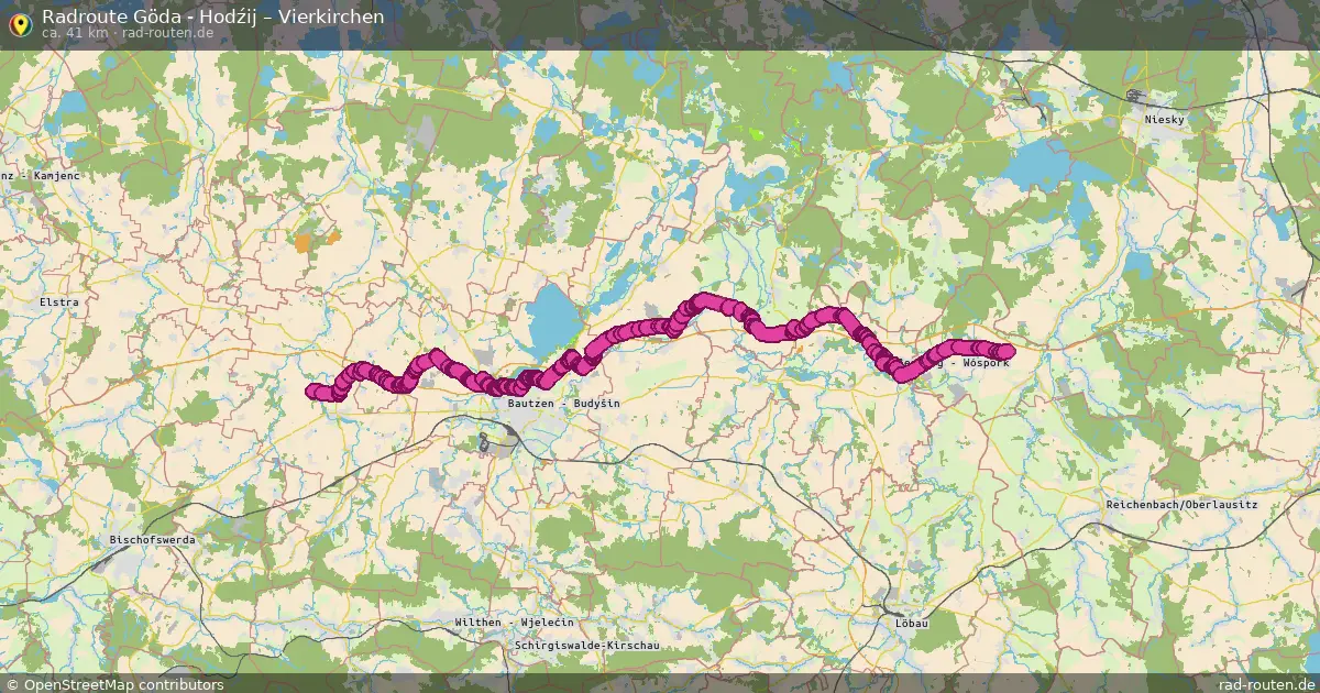 Radtour Göda - Hodźij – Vierkirchen