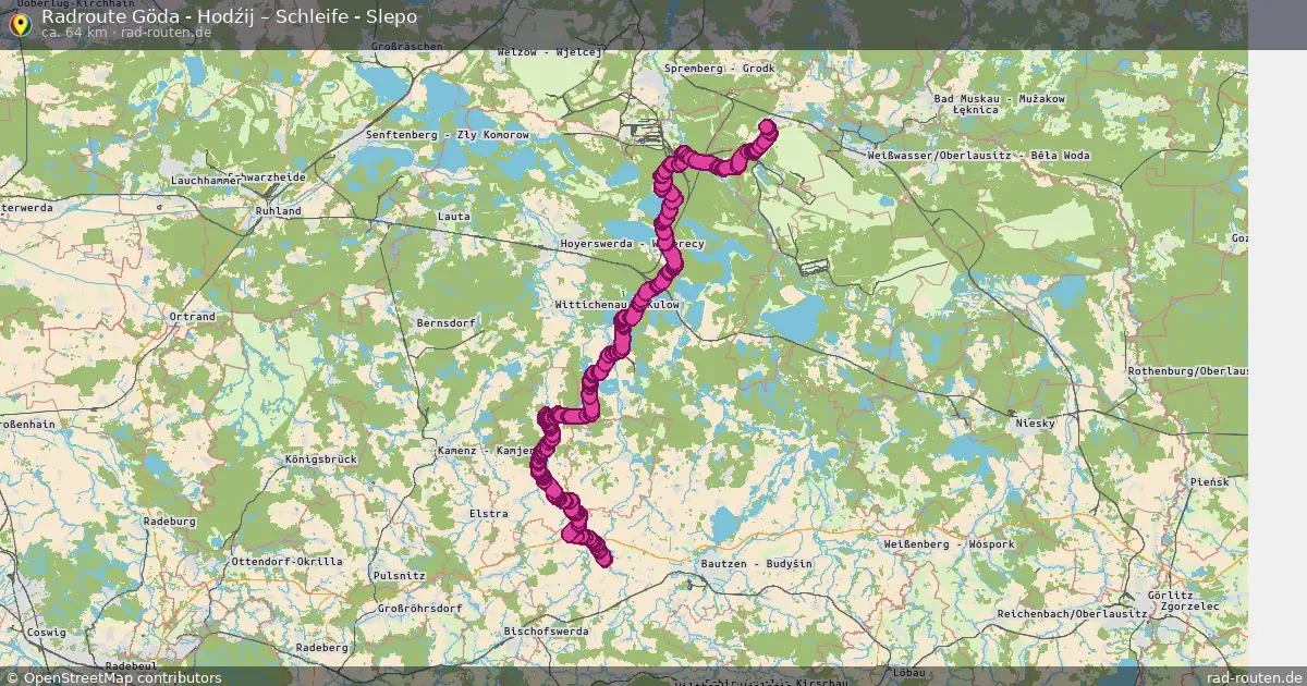 Radtour Göda - Hodźij – Schleife - Slepo