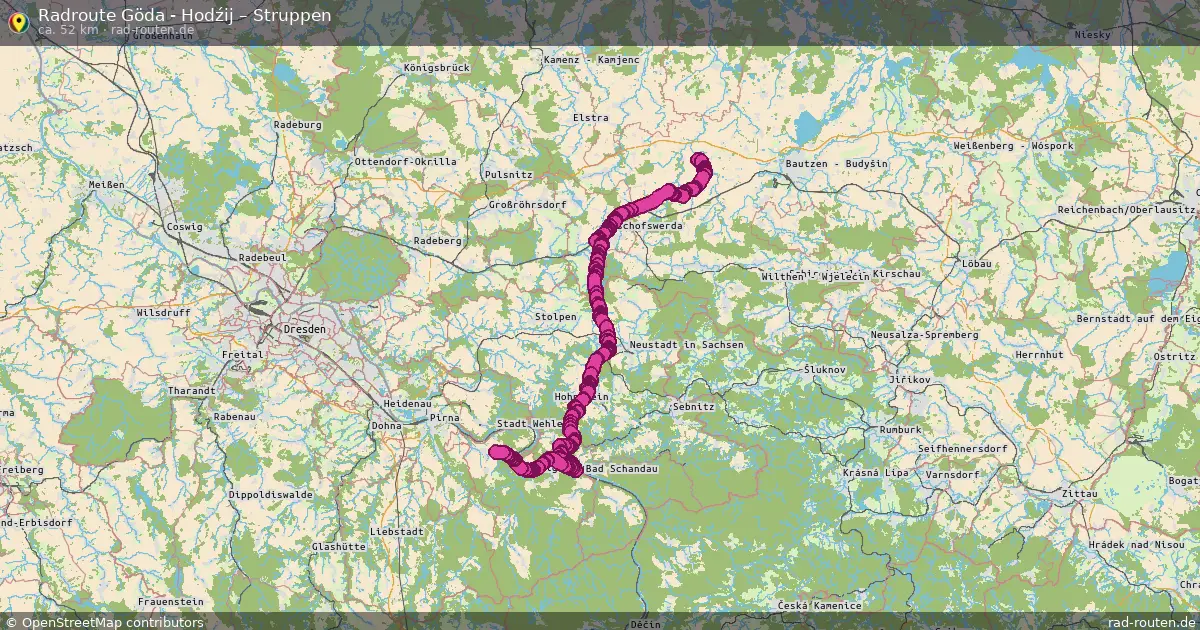 Radtour Göda - Hodźij – Struppen