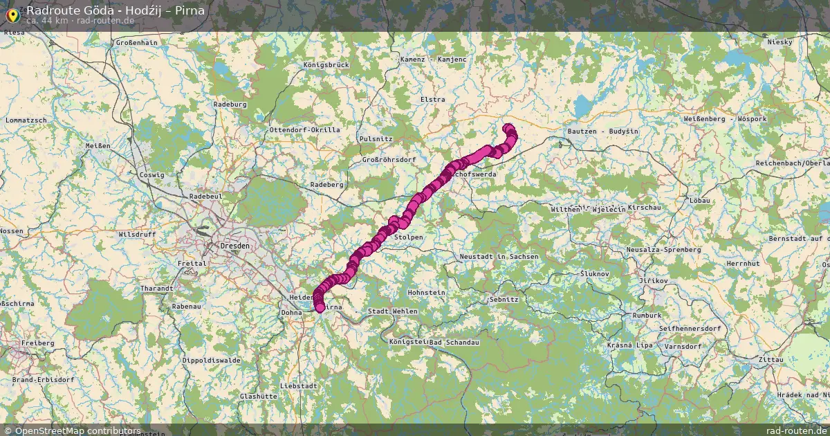 Radtour Göda - Hodźij – Pirna