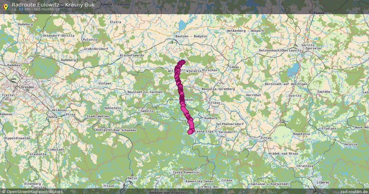 Radtour Eulowitz – Krásný Buk