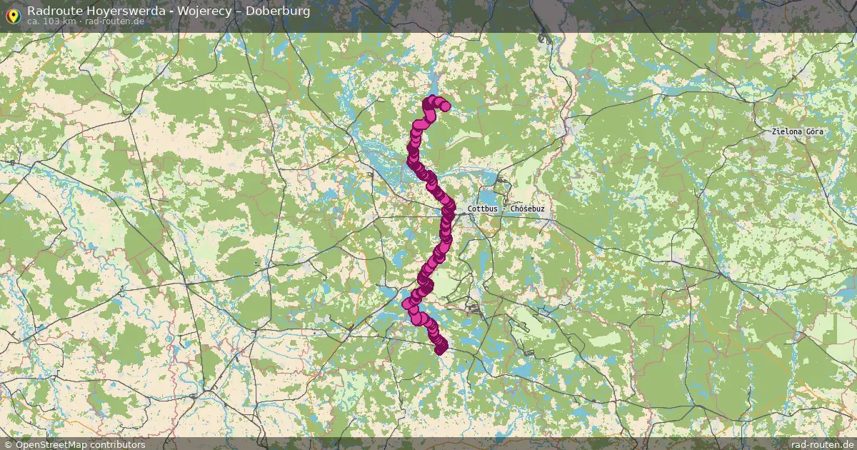 Radtour Hoyerswerda - Wojerecy – Doberburg