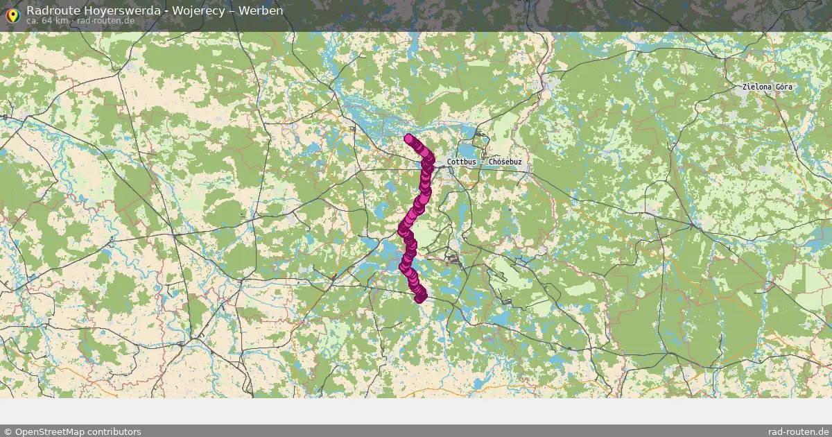 Radtour Hoyerswerda - Wojerecy – Werben