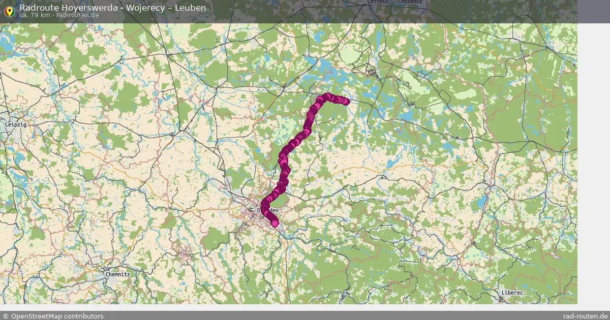 Radtour Hoyerswerda - Wojerecy – Leuben