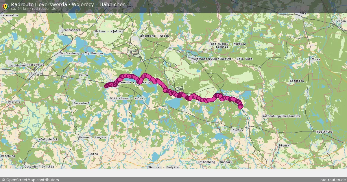 Radtour Hoyerswerda - Wojerecy – Hähnichen