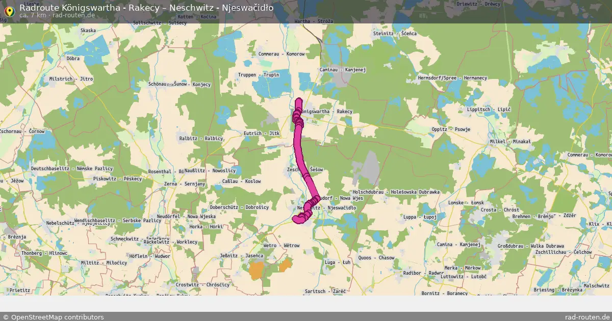 Radtour Königswartha - Rakecy – Neschwitz - Njeswačidło