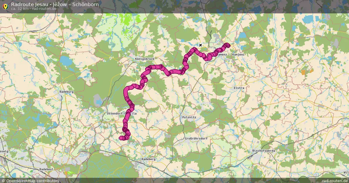 Radtour Jesau - Jěžow – Schönborn