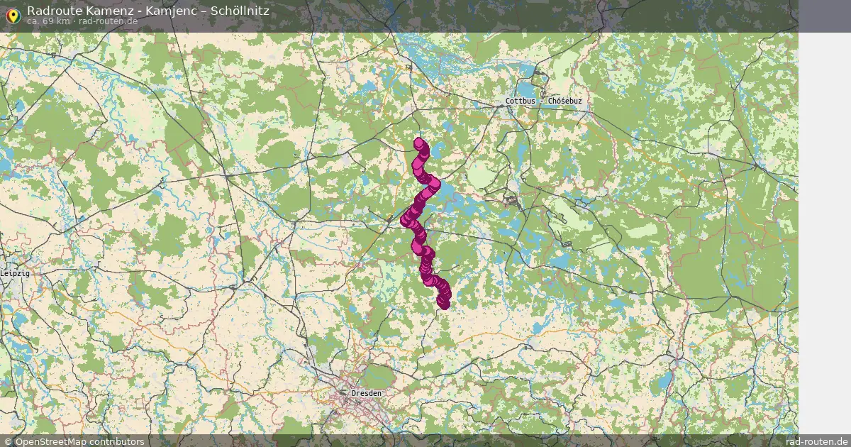 Radtour Kamenz - Kamjenc – Schöllnitz