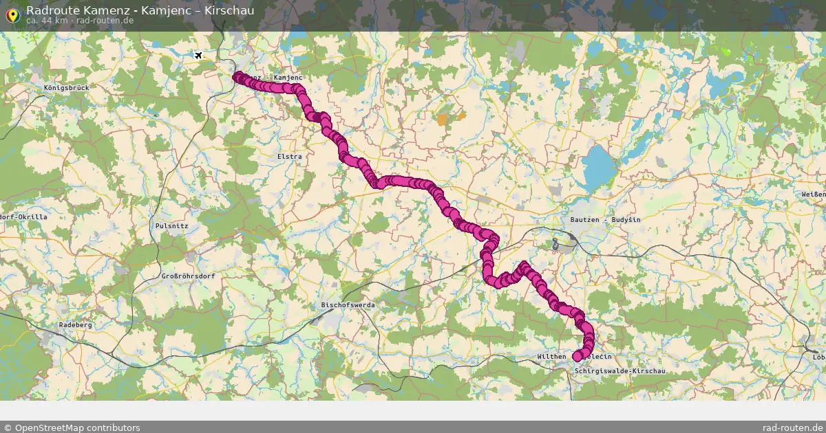 Radtour Kamenz - Kamjenc – Kirschau