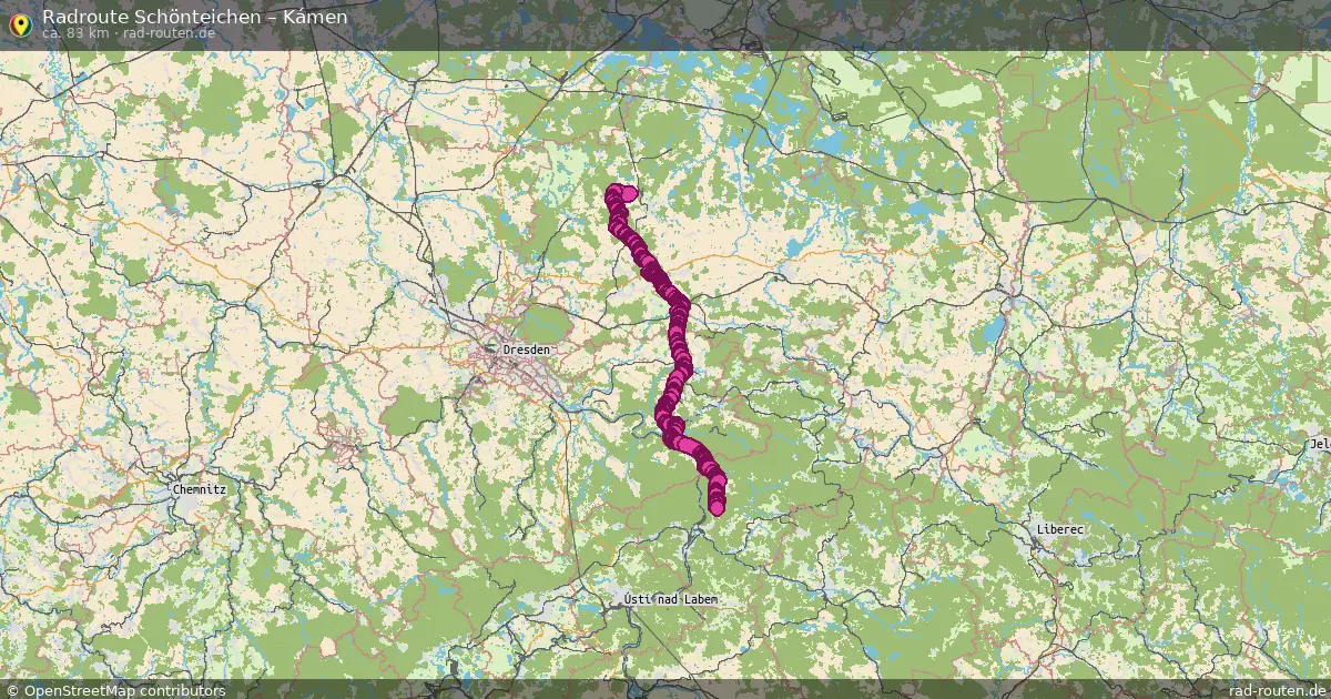 Radtour Schönteichen – Kámen