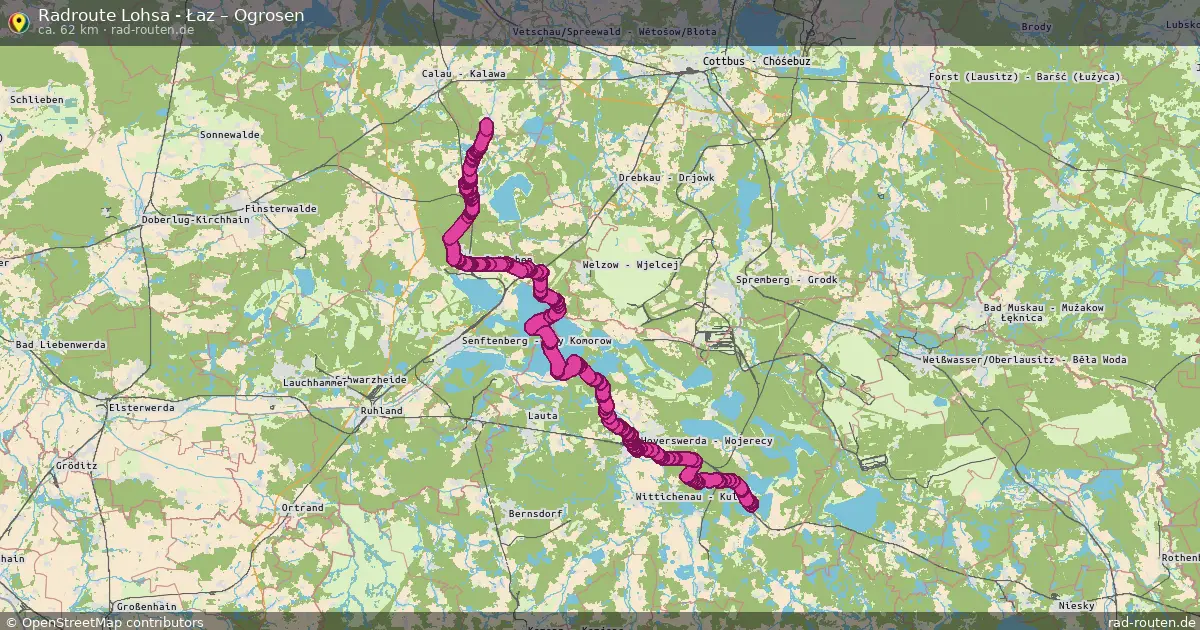 Radtour Lohsa - Łaz – Ogrosen