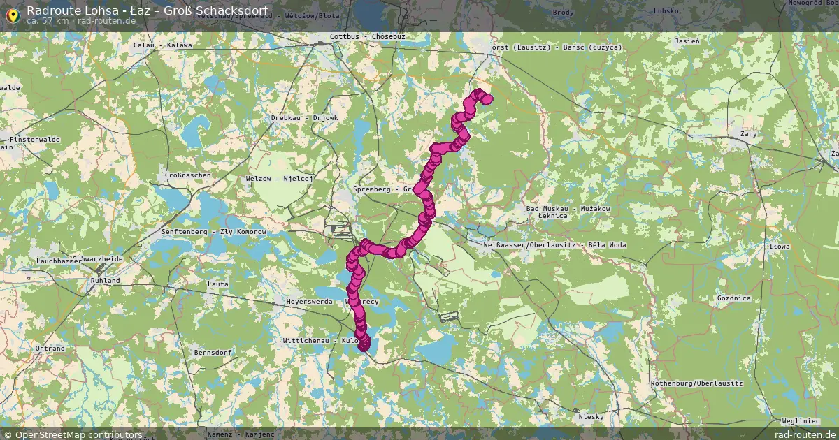 Radtour Lohsa - Łaz – Groß Schacksdorf