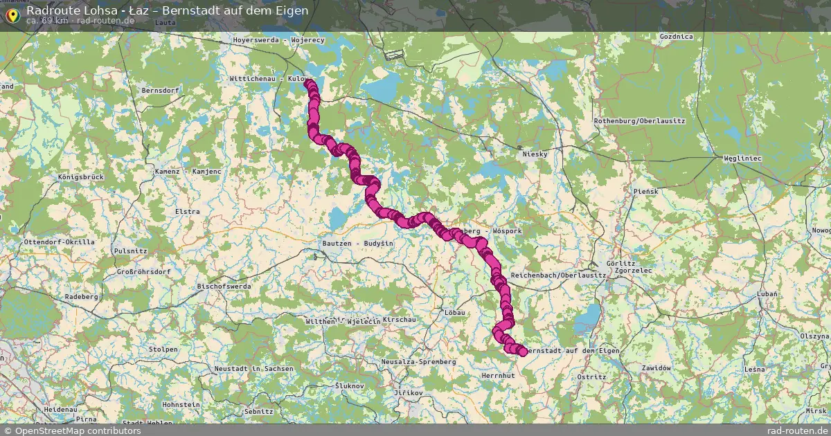 Radtour Lohsa - Łaz – Bernstadt Auf Dem Eigen
