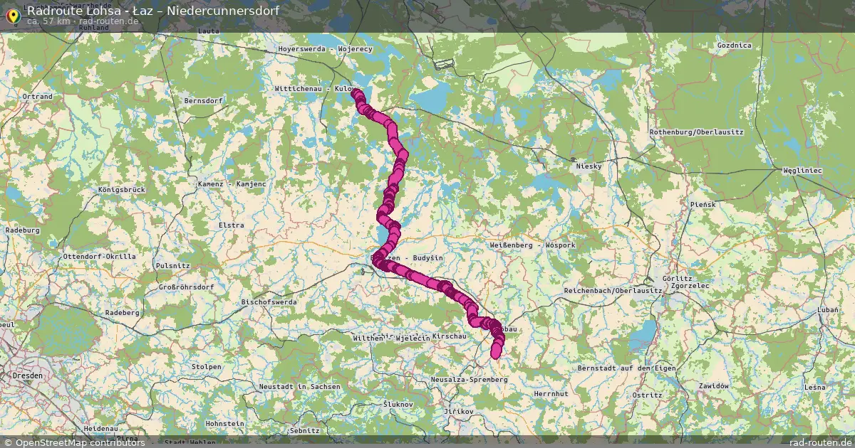 Radtour Lohsa - Łaz – Niedercunnersdorf