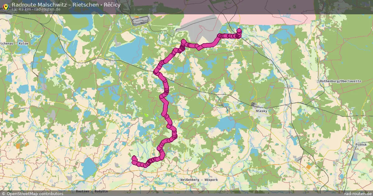 Radtour Malschwitz – Rietschen - Rěčicy