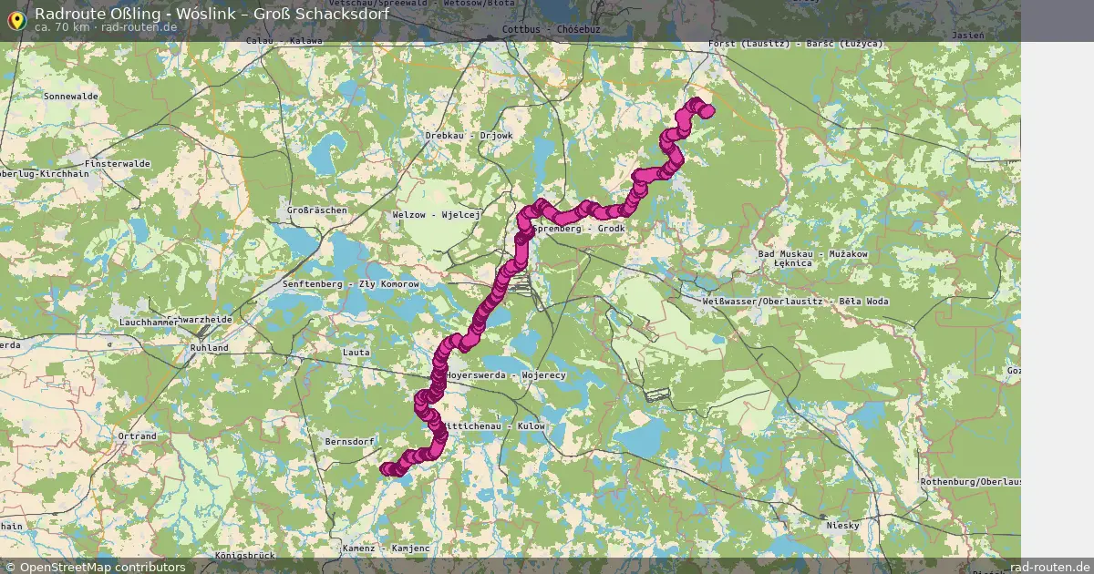 Radtour Oßling - Wóslink – Groß Schacksdorf