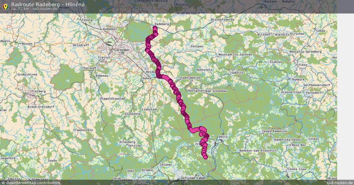 Radtour Radeberg – Hliněná